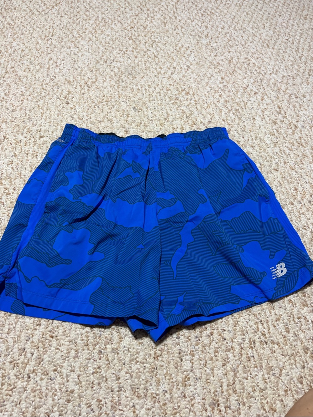 New Balance Blue Camo 5in men’s running Athletic Shorts